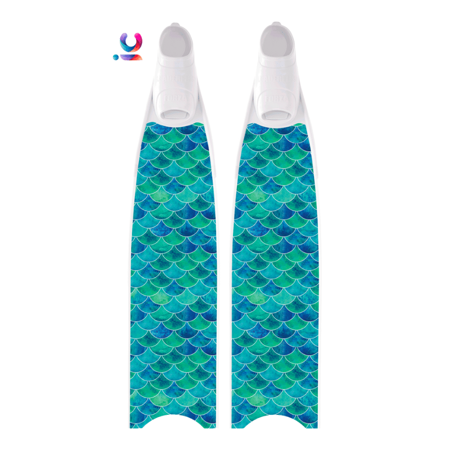 Leaderfins Mermaid Bright Blue Fins