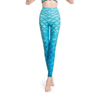 Legging Pant Rashguard Mermaid Blue Gradient