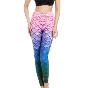 Legging Pant Rashguard Mermaid Pink Purple Gradient
